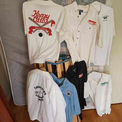 Lot of Vintage Shirts Jackets Krazy Otto's Sports Saloon, Cavaliers Carney MD , Bowling Green Speedway, Monster Racing Dover...