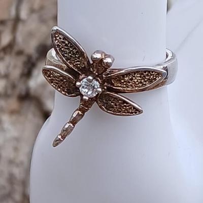Tiffany & Co. Sterling Silver Dragonfly Ring Size 8 ,925 Sterling silver