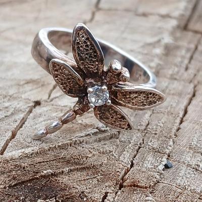 Tiffany & Co. Sterling Silver Dragonfly Ring Size 8 ,925 Sterling silver