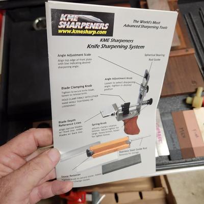 Drawer Lot of Knife Sharpening Tools KME Sharpeners System , Lansky Knife Sharpeneand other