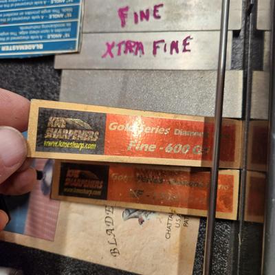 Drawer Lot of Knife Sharpening Tools KME Sharpeners System , Lansky Knife Sharpeneand other