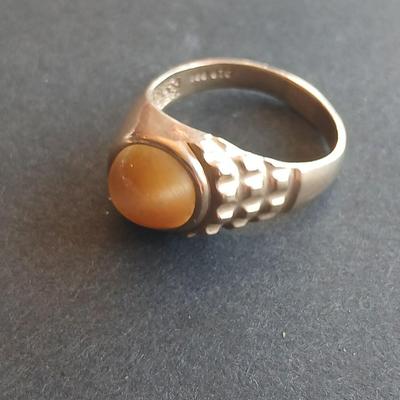 Vintage Men's 10K gold cats' eye like Cabochon ring size 11.5 - 10 K
