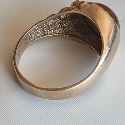 Vintage Men's 10K gold cats' eye like Cabochon ring size 11.5 - 10 K