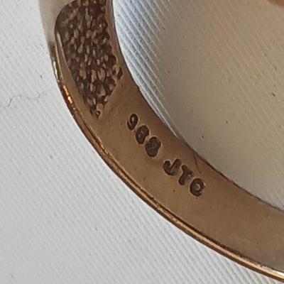 Vintage Men's 10K gold cats' eye like Cabochon ring size 11.5 - 10 K