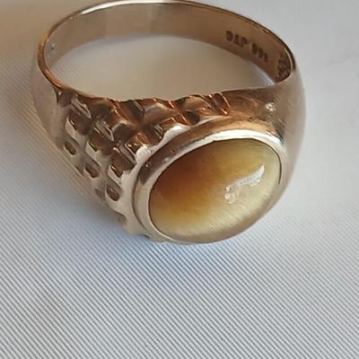 Vintage Men's 10K gold cats' eye like Cabochon ring size 11.5 - 10 K