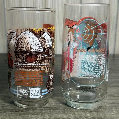 LOT 70B: Vintage Burger King Star Wars & Pizza Hut E.T. Extraterrestrial Glasses
