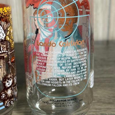 LOT 70B: Vintage Burger King Star Wars & Pizza Hut E.T. Extraterrestrial Glasses