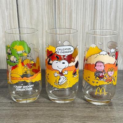 LOT 71B: McDonald's Collectible Glasses: Camp Snoopy, The Great Muppet Caper & More
