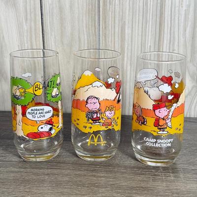 LOT 71B: McDonald's Collectible Glasses: Camp Snoopy, The Great Muppet Caper & More