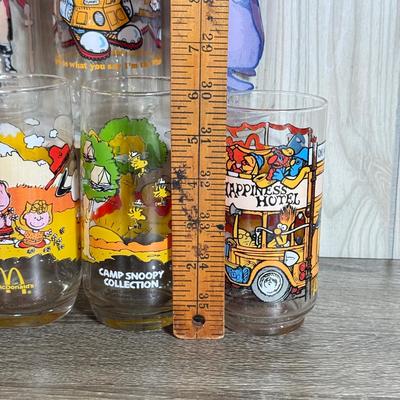 LOT 71B: McDonald's Collectible Glasses: Camp Snoopy, The Great Muppet Caper & More