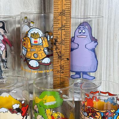 LOT 71B: McDonald's Collectible Glasses: Camp Snoopy, The Great Muppet Caper & More
