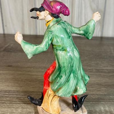 LOT 73B: Vintage Fontanini Clown Harlequin Jester Depose Hand Painted Figures made in Italy