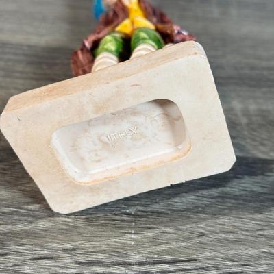 LOT 73B: Vintage Fontanini Clown Harlequin Jester Depose Hand Painted Figures made in Italy