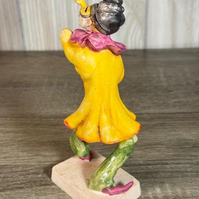LOT 73B: Vintage Fontanini Clown Harlequin Jester Depose Hand Painted Figures made in Italy