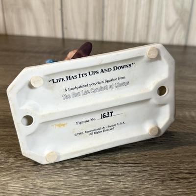 LOT 76B: Ron Lee Clown Sculptures w/ Musical Hobo Clown Sculpture