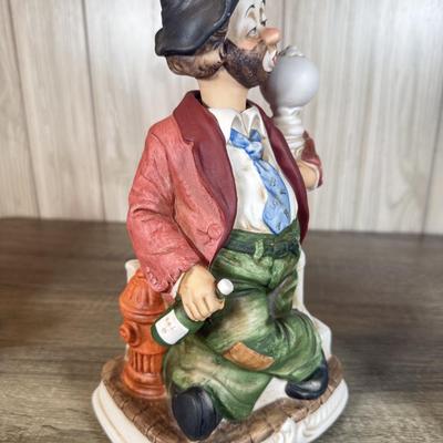 LOT 76B: Ron Lee Clown Sculptures w/ Musical Hobo Clown Sculpture