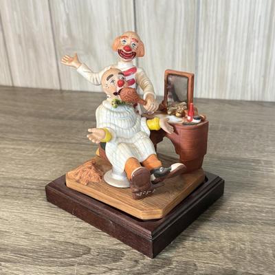 LOT 76B: Ron Lee Clown Sculptures w/ Musical Hobo Clown Sculpture