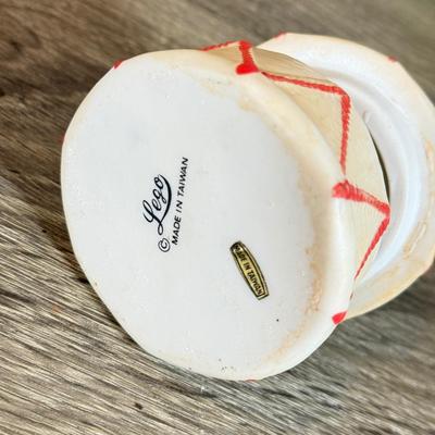 LOT 79B: Large Porcelain Flambre Clown w/ Smaller Circus Clown Figures & Hand Made Shell Clown w/ a Budweiser