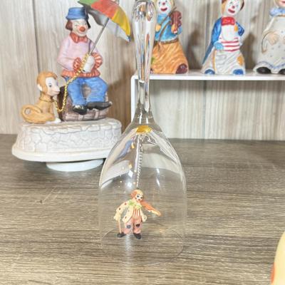 LOT 80B: Collection of Porcelain & More Clown Bells & Musical Figurines
