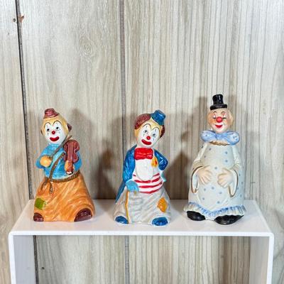 LOT 80B: Collection of Porcelain & More Clown Bells & Musical Figurines