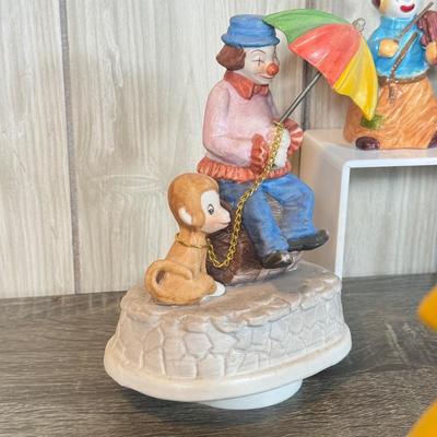 LOT 80B: Collection of Porcelain & More Clown Bells & Musical Figurines