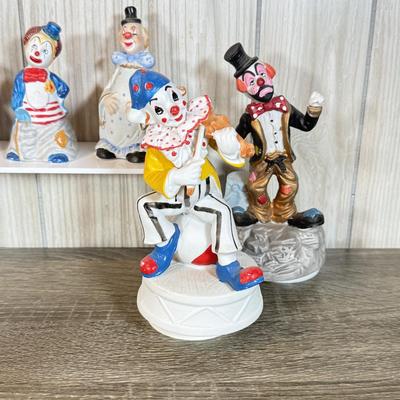 LOT 80B: Collection of Porcelain & More Clown Bells & Musical Figurines