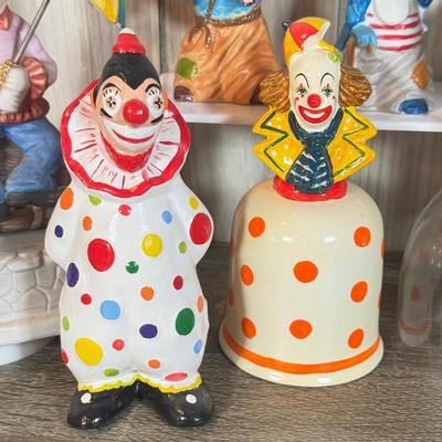 LOT 80B: Collection of Porcelain & More Clown Bells & Musical Figurines
