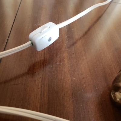 LOT 86L: Cofrac Art Verrier France Crystal & Brass Table Lamp