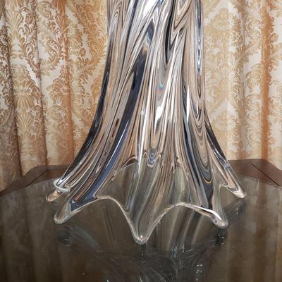 LOT 87L: Vintage Art Vannes France Crystal Table Lamp