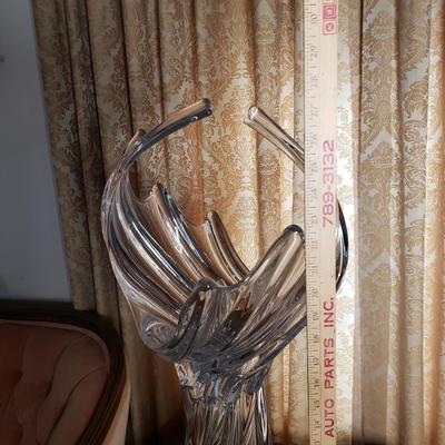 LOT 87L: Vintage Art Vannes France Crystal Table Lamp