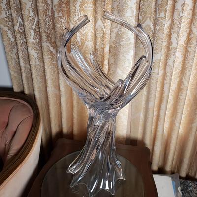LOT 87L: Vintage Art Vannes France Crystal Table Lamp
