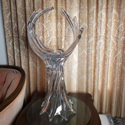 LOT 87L: Vintage Art Vannes France Crystal Table Lamp