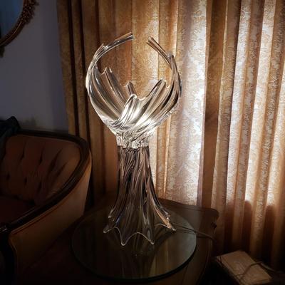 LOT 87L: Vintage Art Vannes France Crystal Table Lamp