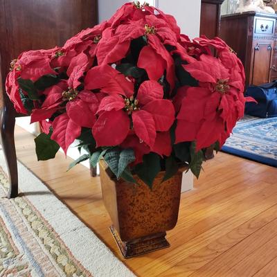 LOT 88L: Faux Poinsettia in Planter
