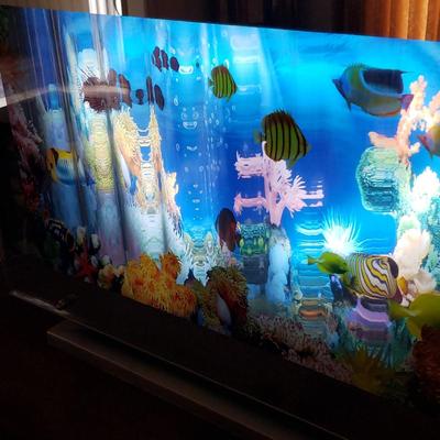 LOT 98W: Vintage Aquarium Motion Lamp with Moving Fish