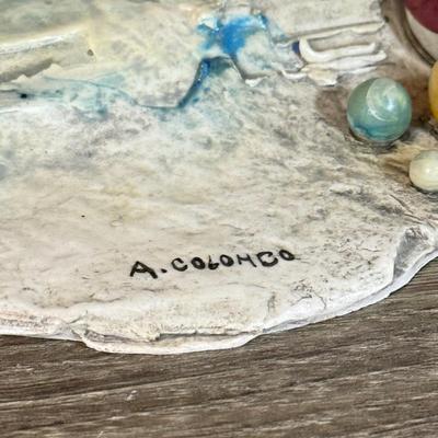 LOT 121B: Vintage Signed Clown Sculptures