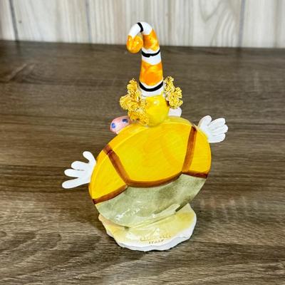 LOT 121B: Vintage Signed Clown Sculptures