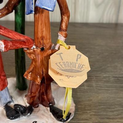 LOT 121B: Vintage Signed Clown Sculptures