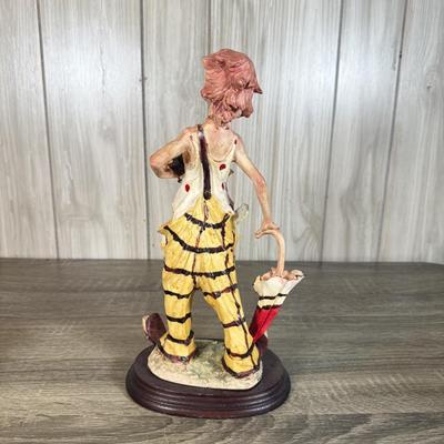 LOT 121B: Vintage Signed Clown Sculptures