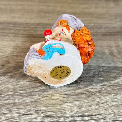 LOT 125B: Set of 12 Artefice Ottanta Hand Made Italian Clown Heads in Mirrored Display Case