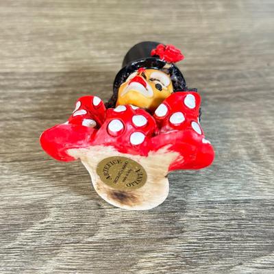 LOT 125B: Set of 12 Artefice Ottanta Hand Made Italian Clown Heads in Mirrored Display Case