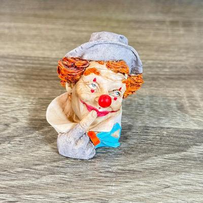 LOT 125B: Set of 12 Artefice Ottanta Hand Made Italian Clown Heads in Mirrored Display Case