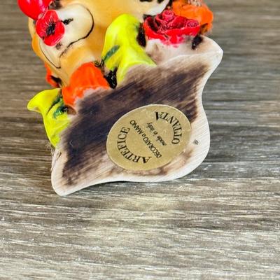 LOT 125B: Set of 12 Artefice Ottanta Hand Made Italian Clown Heads in Mirrored Display Case