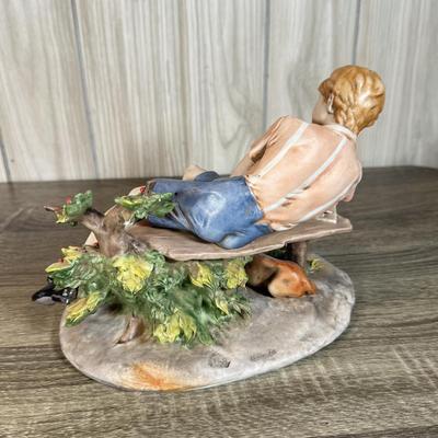 LOT 126B: Signed Italian Sculpture Person Reading 727 & More