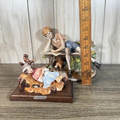 LOT 126B: Signed Italian Sculpture Person Reading 727 & More