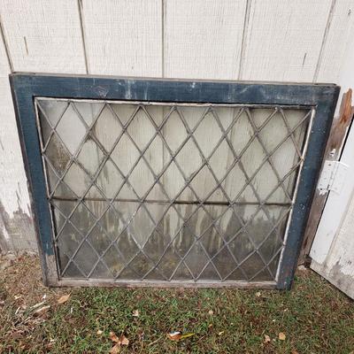 LOT 133S: Antique Leaded Glass Windows & Panes from Late 19th Century Building in Philadelphia