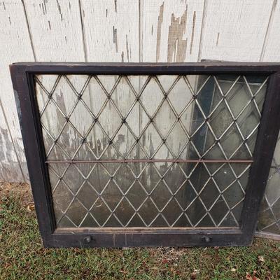 LOT 133S: Antique Leaded Glass Windows & Panes from Late 19th Century Building in Philadelphia