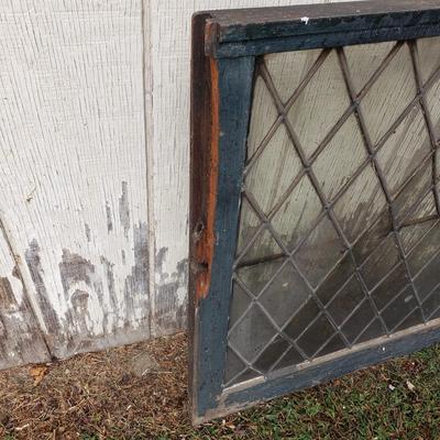 LOT 133S: Antique Leaded Glass Windows & Panes from Late 19th Century Building in Philadelphia