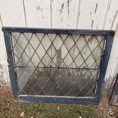 LOT 133S: Antique Leaded Glass Windows & Panes from Late 19th Century Building in Philadelphia