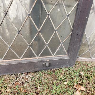 LOT 133S: Antique Leaded Glass Windows & Panes from Late 19th Century Building in Philadelphia